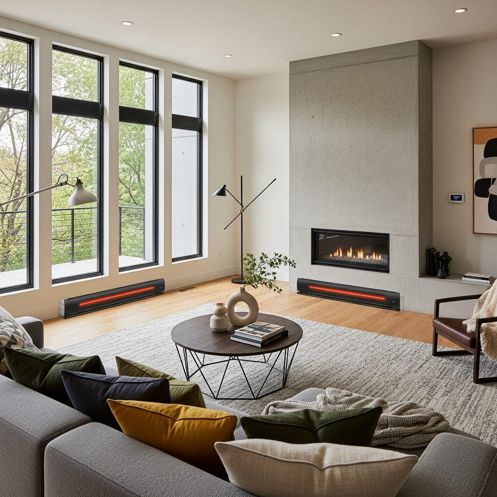 Heating System Upgrade Energy-efficient heating system installed in a modern home.
